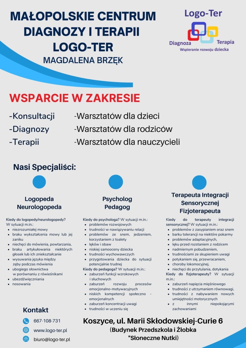 Plakat-Małopolskie Centrum Diagnozy i Terapii Logo-Ter