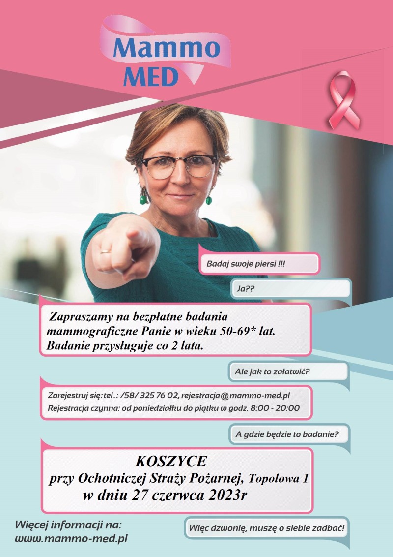 bezpłatne badania mammograficzne