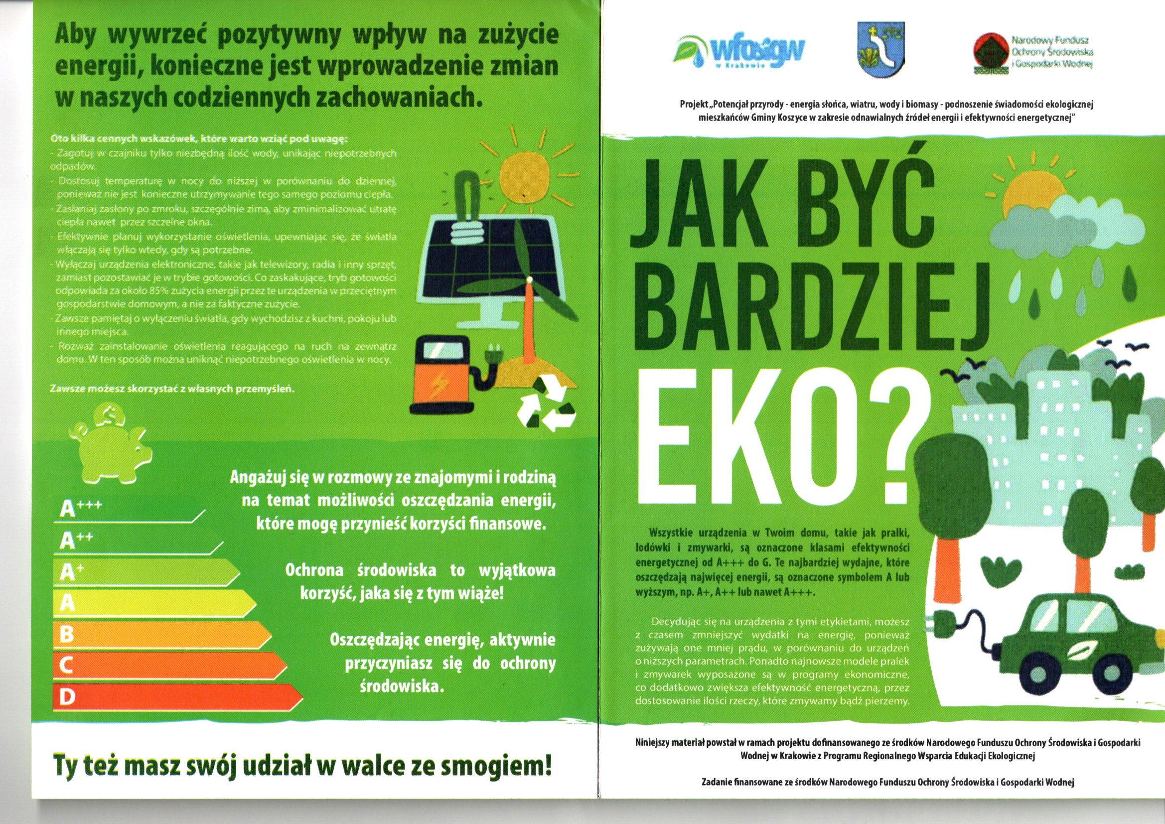 Ulotka jak być bardziej eko strona 1