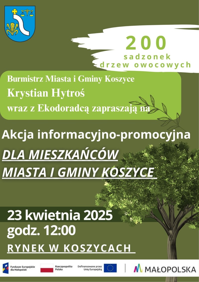 Sadzonki drzewek owocowych dla mieszkańców